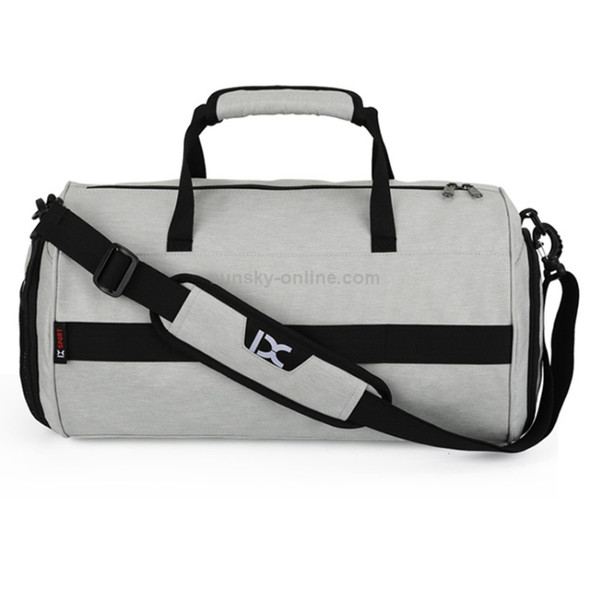 IX LK8036A Waterproof Multi-function Dry Wet Separation Yoga Fitness  One-shoulder Portable Travel Bag with Pull Rod Strap, Size: 45 x 26 x 26cm(Light Grey)