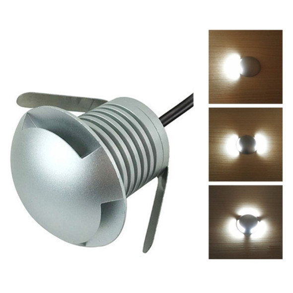 3W LED Embedded Polarized Buried Lamp IP67 Waterproof Turtle Shell Lamp Outdoor Garden Lawn Lamp, White Light 6000K Q2 Two-way Light