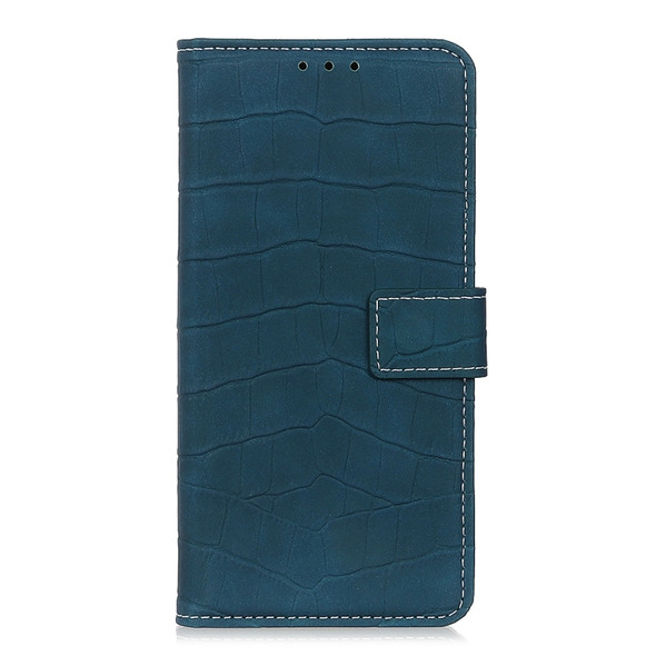 For Galaxy M31 Crocodile Texture Horizontal Flip Leather Case with Holder & Card Slots & Wallet(Dark Green)
