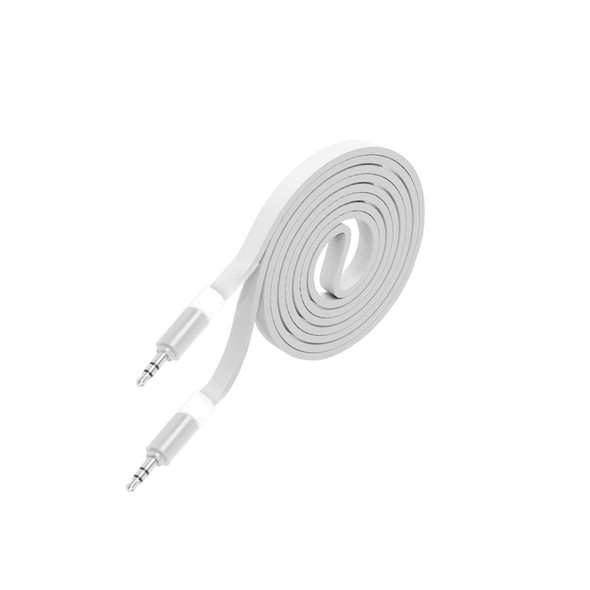 1M Audio Stereo Cable 3.5mm Stereo Aux Cable Audiophile Grade Male to Male(White)