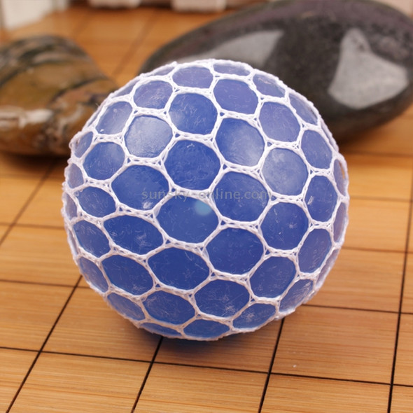 6cm Anti-Stress Face Reliever Grape Ball Extrusion Mood Squeeze Relief Healthy Funny Tricky Vent Toy(Blue)