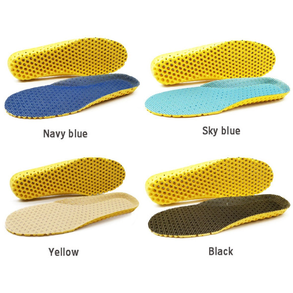 5 Pairs Stretch Breathable Deodorant Running Cushion Insoles, Shoe Size:40(Sky Blue)