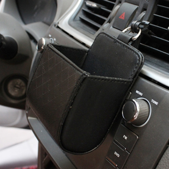 Car Air Vent Mobile Cellphone Pocket Bag Pouch Box Storage Organizer Carrying Case(Black)