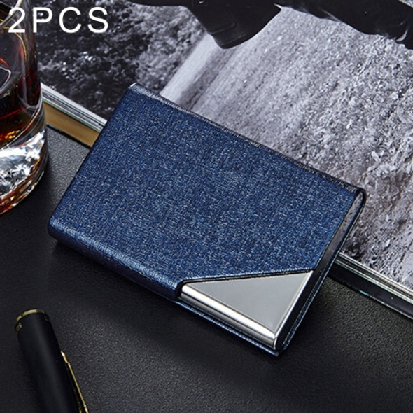 2 PCS Oracle bone texture Business Card Holder Wallet Credit Card ID Case Holder, Random Color