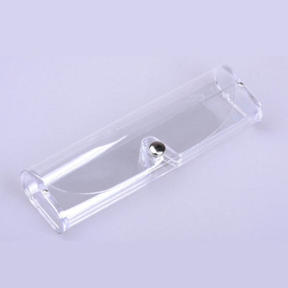 2 PCS Crystal Reading Glasses Case PVC Transparent Plastic Polarized Glasses Case(Transparent)