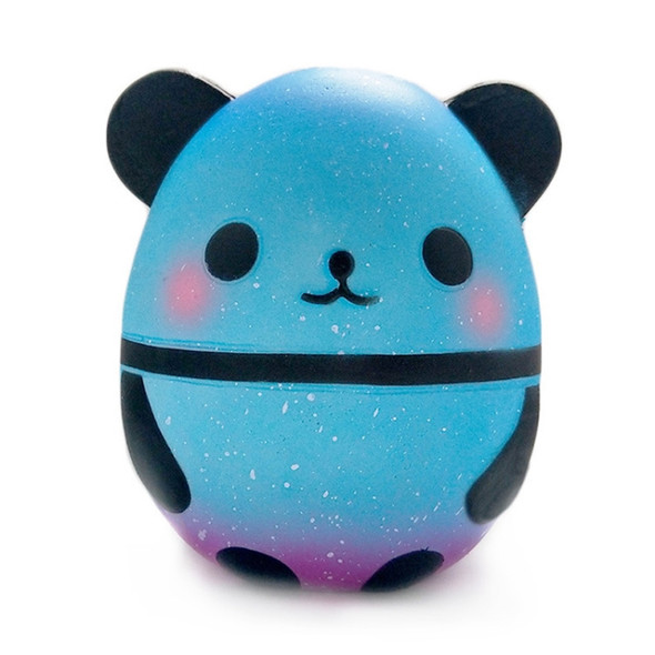 Adorable Super Slow Rising Squishy PU Panda Egg Doll Stress Relief Toy(Big Size Blue)