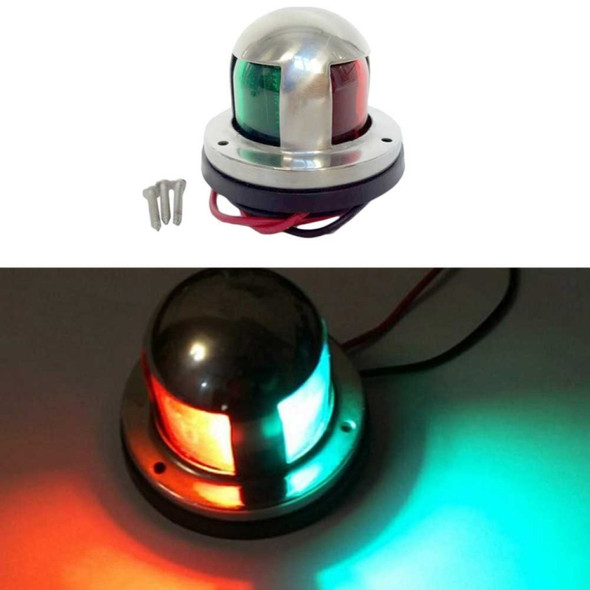 4W 12V IP65 Waterproof Stainless Steel Two-color Marine Signal Light Red and Green LED Lights