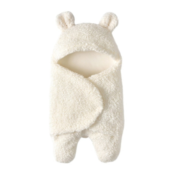 Baby Sleeping Bag Newborn Leg Warmer Plus Velvet Quilt, Size: 34 cm x 65 cm(White)