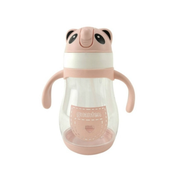 Children Cute Raccoon Big Belly Cup Learning Cup(Pink)