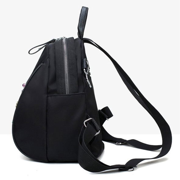 Leisure Fashion Waterproof Oxford Cloth Double Shoulders Bag (Black)