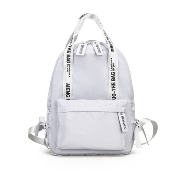 Large Capacity Nylon Travel Bags Girls Bow Backpack(Gray)