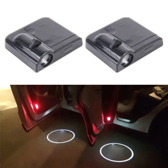 2 PCS LED Ghost Shadow Light, Car Door LED Laser Welcome Decorative Light, Display Logo for Honda Car Brand(Black)