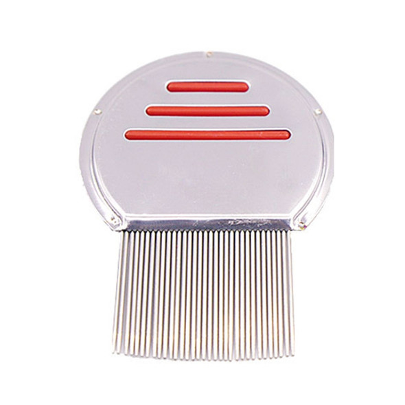 Pet Comb Dog Flea Cleaning Comb Stainless Steel Threaded Needle Comb Removal Beauty Products(Red)