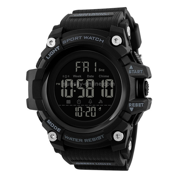SKMEI 1384 Multifunctional Men Outdoor Fashion Noctilucent Waterproof LED Digital Watch (Black)