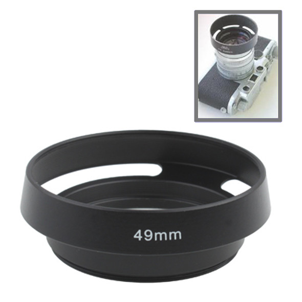 49mm Metal Vented Lens Hood for Leica(Black)