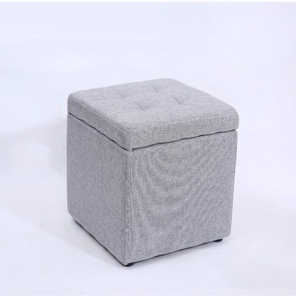 Creative Retro Storage Stool Home Fabric Stool Storage Stool(Gray)