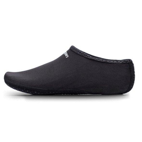 Yoogan 2 Pairs Unisex Outdoor Non-Slip Beach Socks for Swimming Diving Snorkeling, Shoe Size:L?37-38?(Black)