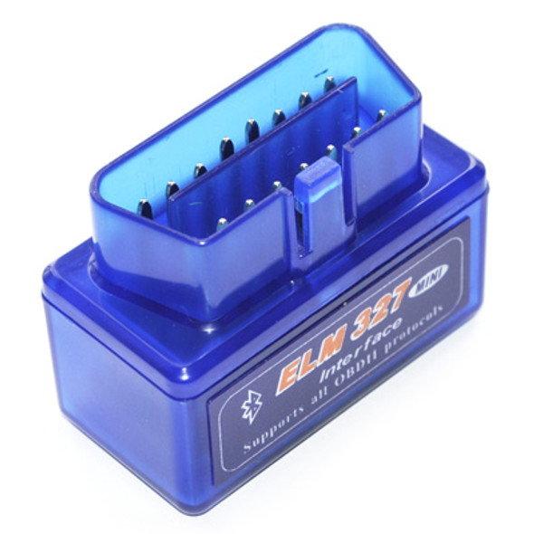 Super Mini ELM327 Bluetooth OBDII V2.1 Car Diagnostic Interface Tool, Support OBDII-ISO 9141-2, ISO 14230-4(KWP2000), CAN ISO-15765-4(Blue)