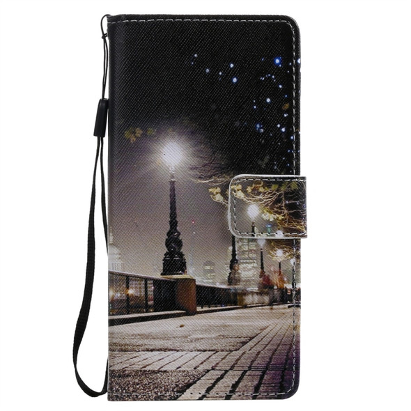 For Galaxy Note 10 Painted Pattern Horizontal Flip Leather Case, with Wallet & Holder & Card Slots & Lanyard(Cityscape)