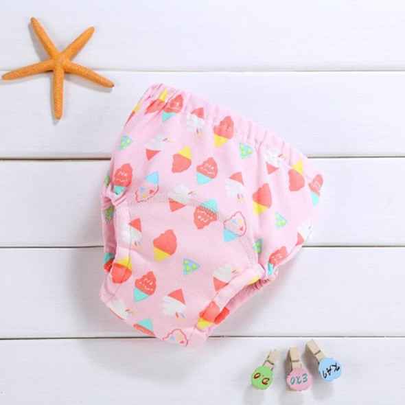 Baby Cotton Washable Four-layer Gauze Diaper, Suitable Height:100 Yards(Colorful Ice Cream)
