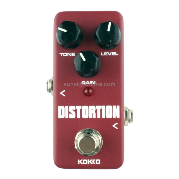 KOKKO FDS2 Mini Electric Guitar Monoblock Distortion Effects Pedal(Wine Red)