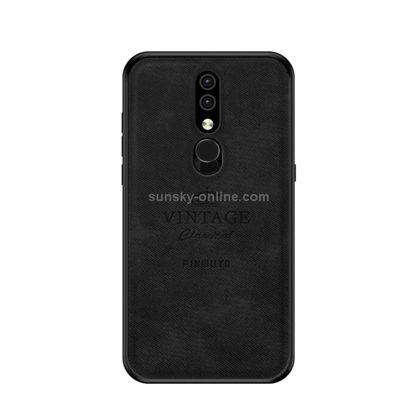 PINWUYO Shockproof Waterproof Full Coverage PC + TPU + Skin Protective Case for Nokia 4.2 (Black)