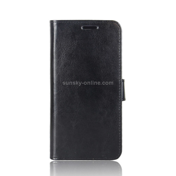 For Huawei  P20 PU + TPU Crazy Horse Texture Horizontal Flip Leather Case with Wallet & Holder & Card Slots(Black)