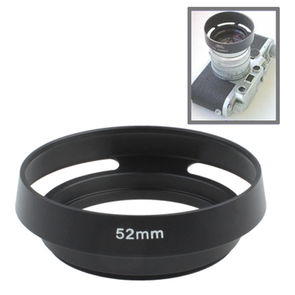 52mm Metal Vented Lens Hood for Leica(Black)