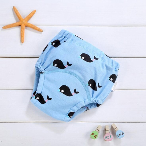 Baby Cotton Washable Four-layer Gauze Diaper, Suitable Height:100 Yards(Black Whale)