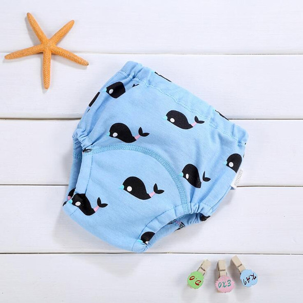 Baby Cotton Washable Four-layer Gauze Diaper, Suitable Height:100 Yards(Black Whale)