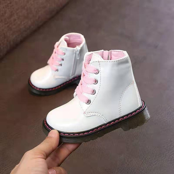 Children Martin Warm Boots Anti Slip Snow Shoes, Size:28(White)
