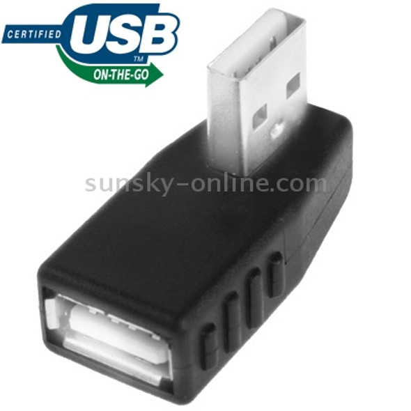 USB 2.0 AM to AF Adapter with 90 Degree Angle, Support OTG Function