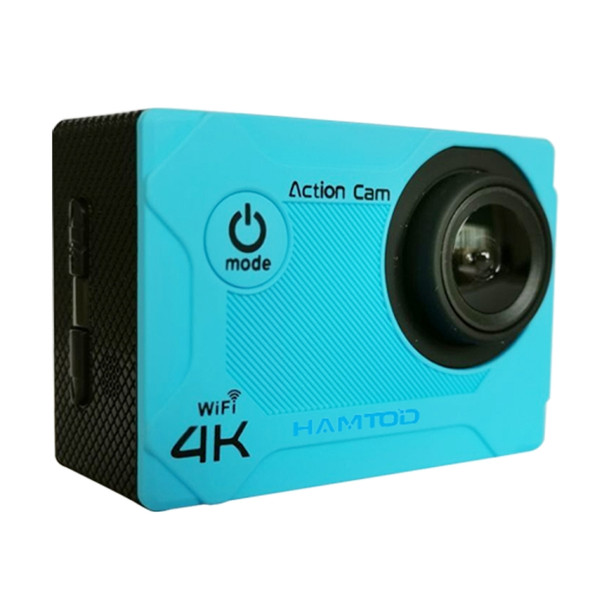 HAMTOD S9 UHD 4K WiFi  Sport Camera with Waterproof Case, Generalplus 4247, 2.0 inch LCD Screen, 170 Degree Wide Angle Lens (Blue)