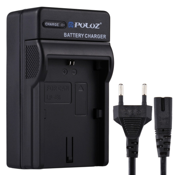 PULUZ EU Plug Battery Charger with Cable for Canon LP-E6 Battery