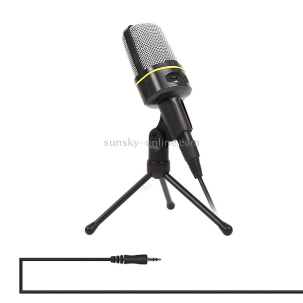 Yanmai SF-920 Professional Condenser Sound Recording Microphone with Tripod Holder, Cable Length: 2.0m, Compatible with PC and Mac for Live Broadcast Show, KTV, etc.(Black)