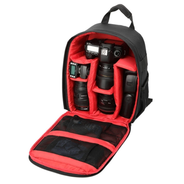 DL-B028 Portable Casual Style Waterproof Scratch-proof Outdoor Sports Backpack SLR Camera Bag Phone Bag for GoPro, SJCAM, Nikon, Canon, Xiaomi Xiaoyi YI, iPad, Apple, Samsung, Huawei, Size: 27.5 * 12.5 * 34 cm(Red)