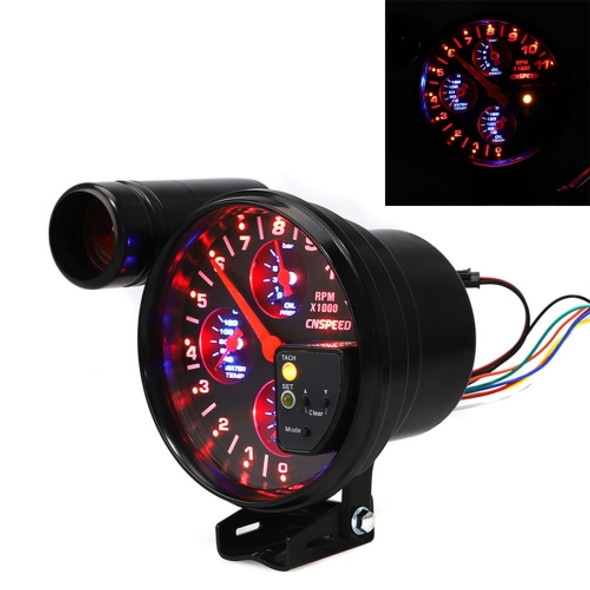 5 inch 12V Universal Car Modified Instrument Panel LCD Display Oil Press Gauge Tachometer Water / Oil Temperature Gauge