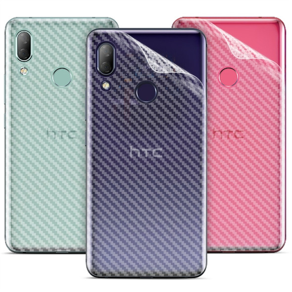 For HTC U11 PVC Carbon Fiber Non-Slip Feel Back Film(White)
