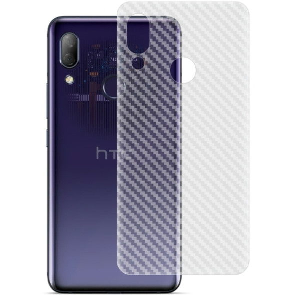 For HTC U19e PVC Carbon Fiber Non-Slip Feel Back Film(White)