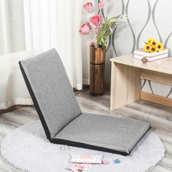 Lazy SofaSingle-person Folding Bed Small Sofa Back Chair Floating Window Chair Floor Chair Sofa Bed(Small Smoke Gray)
