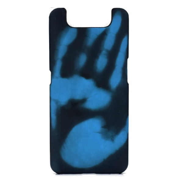 Paste Skin + PC Thermal Sensor Discoloration Protective Back Cover Case For Galaxy A80 / A90(Black turns Blue)