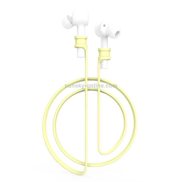 For Xiaomi Air Earphone Silicone Lanyard Anti-lost Rope(Light Yellow)