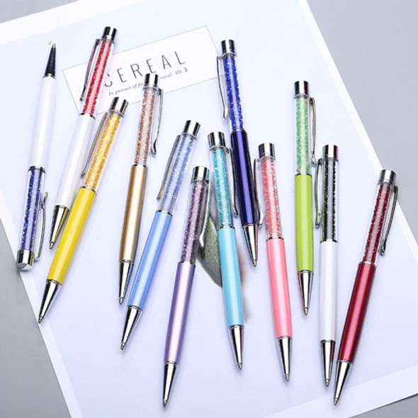 Blue Ink Refill Creative Metal Crystal Pen Ballpoint Pens, Random Color Delivery