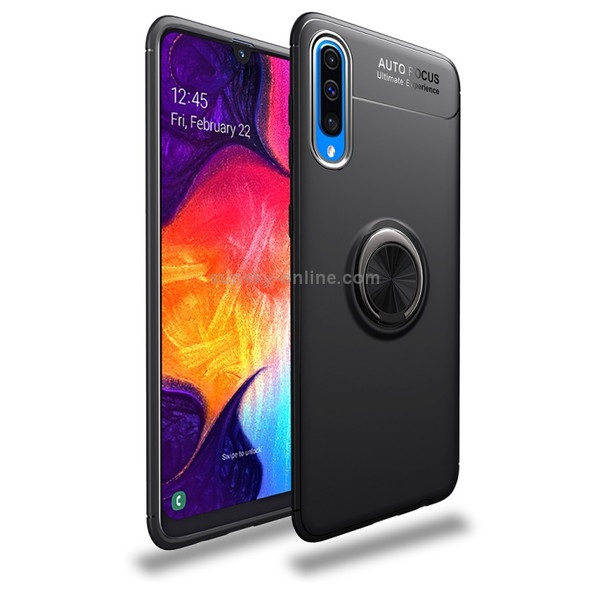 Lenuo Shockproof TPU Case for Galaxy A70, with Invisible Holder (Black)