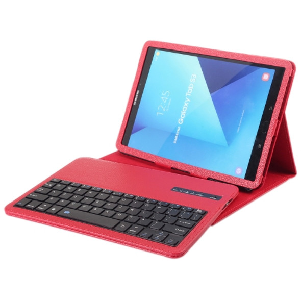 SA860 For Galaxy Tab S6 10.5 inch T860 / T865 Litchi Texture Detachable Bluetooth Keyboard Leather Case with Stand Function (Red)