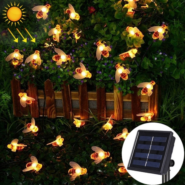 6.5m 30 LEDs Bee Solar Powered Warm White Outdoor Garden Decorative String Light Fairy Lamp with 100mA / 1.2V Solar Panel