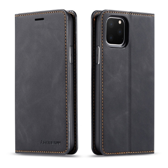 For iPhone 11 Pro Forwenw Dream Series Oil Edge Strong Magnetism Horizontal Flip Leather Case with Holder & Card Slots & Wallet & Photo Frame(Black)