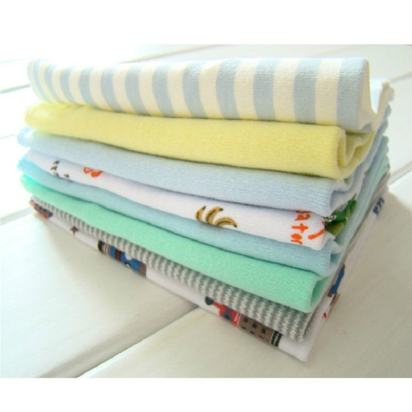 8 PCS/LOT Cotton Newborn Baby Towels Saliva Towel Baby Boys Girls Nursing Towel Handkerchief(Boys Color)