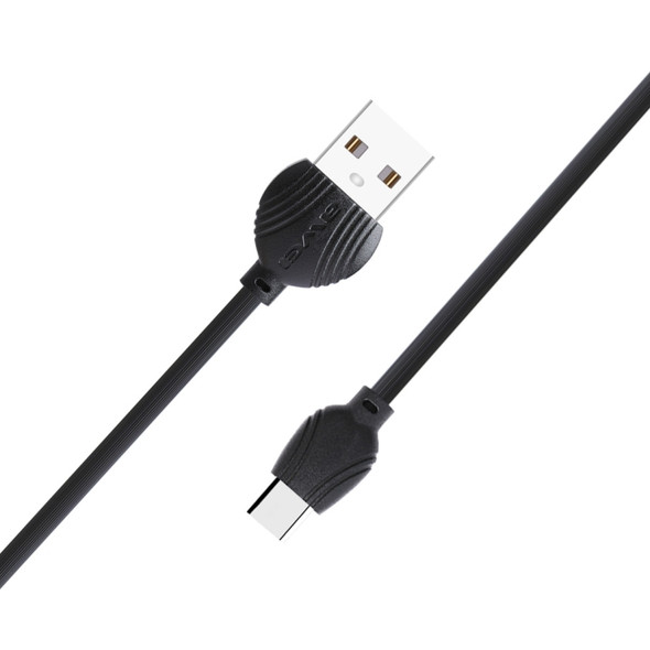 awei CL-62 2 in 1 2.5A USB-C / Type-C Charging + Transmission Aluminum Alloy Double-sided Insertion Data Cable, Length: 1m (Black)