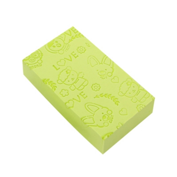 Baby Shower Spa Bath Square Sponge Body Cleaning Scrub(Green)